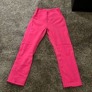 Lululemon High-rise crop hot pink leggings